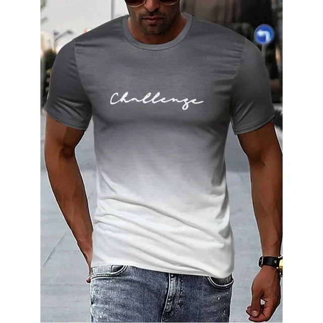 Unik kortärmad herr t-shirt med ombré effekt. Perfekt för sommar & vår, fräsch retro stil.