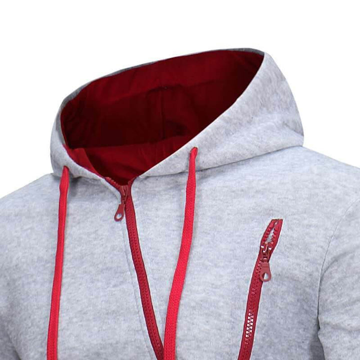 Mångsidig herr träningsdress. Slimfit träningsjacka & byxor. Bomull/polyester för komfort & rörlighet.
