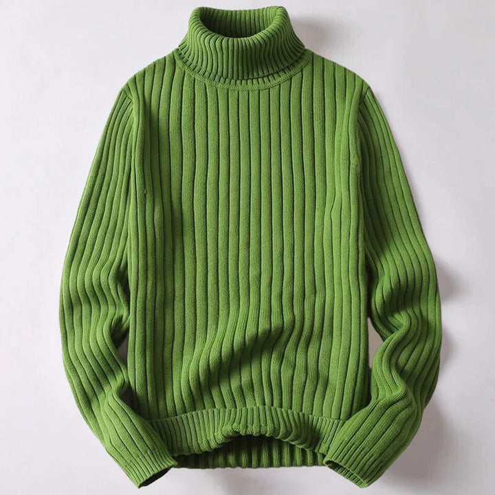 Elegant herr turtlenecktröja, en klassisk bas för en stilren garderob. Tidlös design.