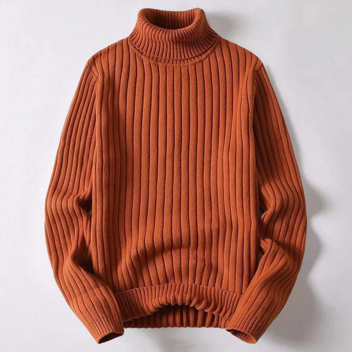 Höst- och vintermode: Herr turtlenecktröja som kombinerar komfort med stil. Perfekt för kyliga dagar.