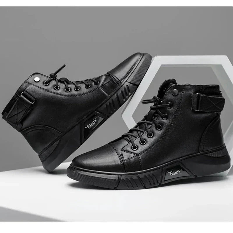 Trendiga Herr Urban Streetwear sneakers, sida, med detaljerad textil och robust sula för urban stil.