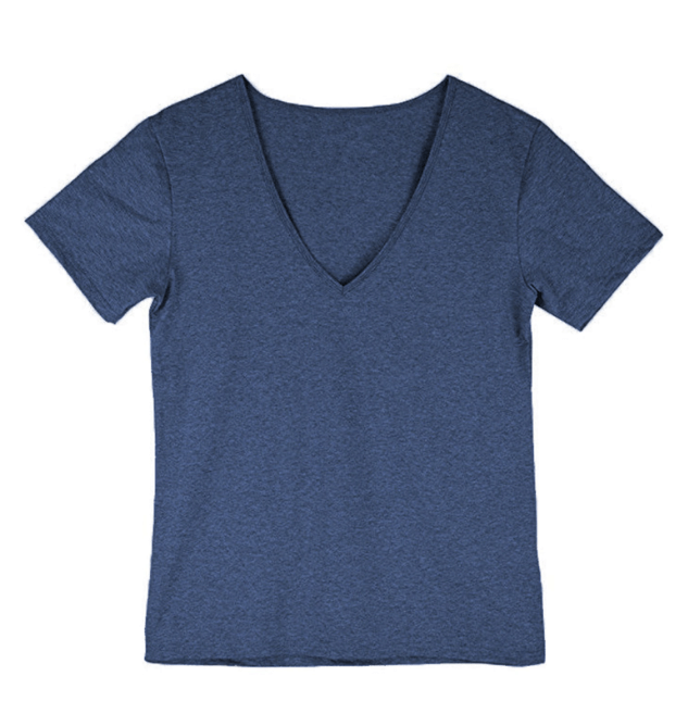 Stilren herr V-hals t-shirt, bekväm för sommar och vardag. Kortärmad och slim fit.