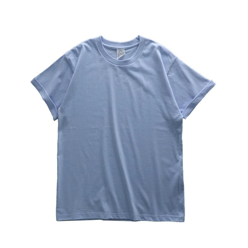 Högkvalitativ basic herr T-shirt, överdimensionerad modell, kortärmad och enfärgad för stil.