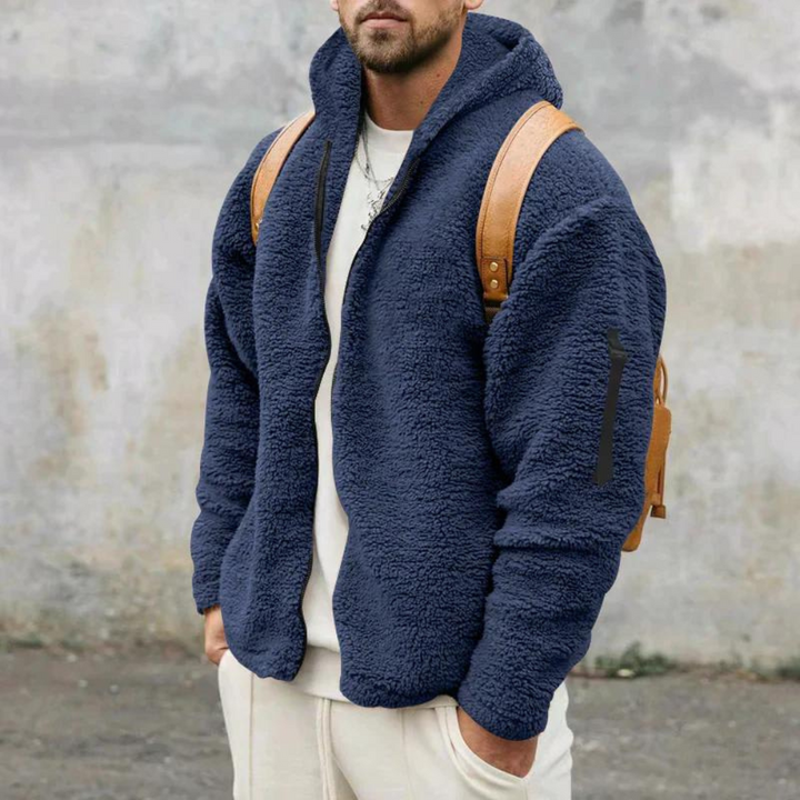 Herrhoodie i stilren design, varm sweatshirt för män som uppskattar komfort och kvalitet.
