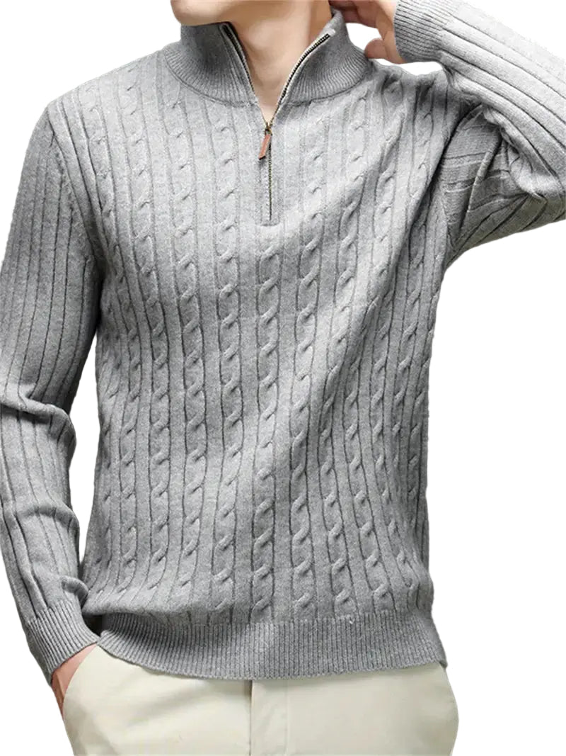 Herr zip-tröja i sportig design, perfekt för en avslappnad stil. Vardagsplagg för herrmode.