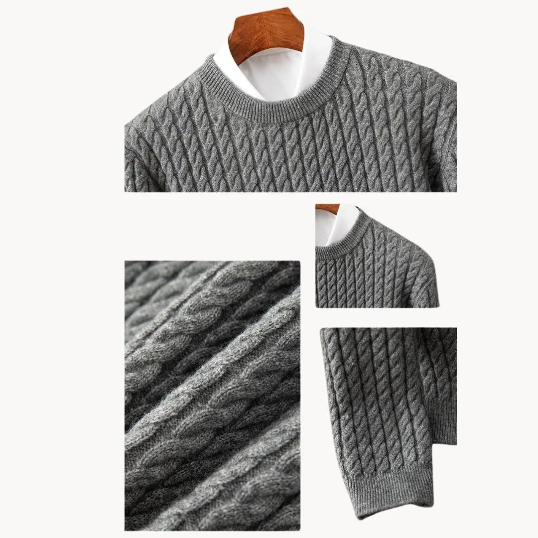 Klassisk stickad herrtröja crewneck. En tidlös och mjuk favorit som passar alla stilar. Vardagsredo.