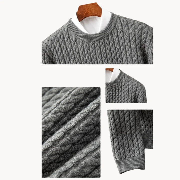 Klassisk stickad herrtröja crewneck. En tidlös och mjuk favorit som passar alla stilar. Vardagsredo.