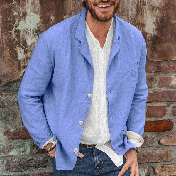 Snygg vårjacka för män, casual och bekväm i lättviktsmaterial. Perfekt för vardags- och höstoutfits.
