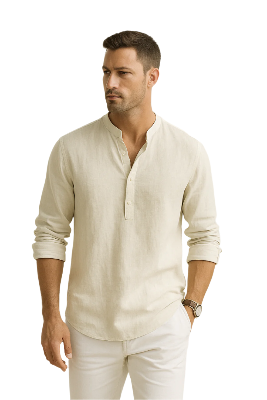 Herrarnas oversize skjorta med öppen krage. Stilren, kortärmad herrskjorta för modern fritidslook.