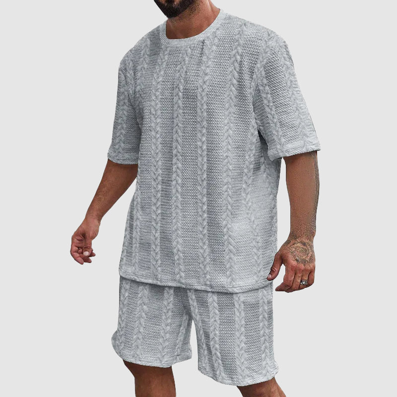 Snabbtorkande träningskläder för herr: modernt shortsset, bekvämt och idealiskt för sommarträning & fritid.