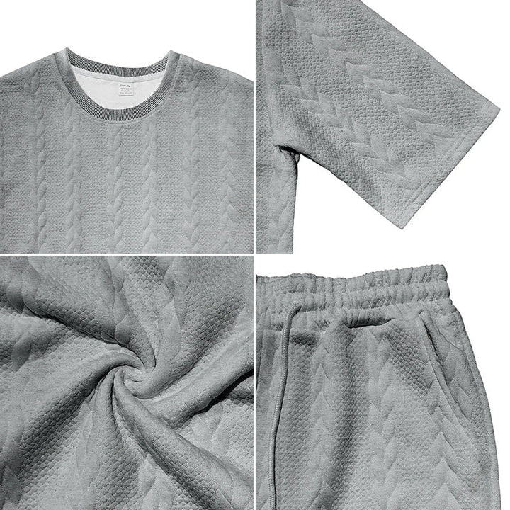 Herrarnas mångsidiga shortsset för träning och fritid. Bekväma träningskläder i urban stil för sommaren.