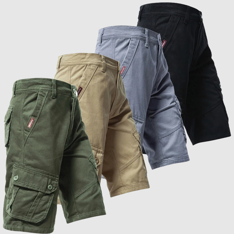 Mångsidiga herrars cargoshorts för sommar och fritid. Bekväma casual shorts som passar alla äventyr.