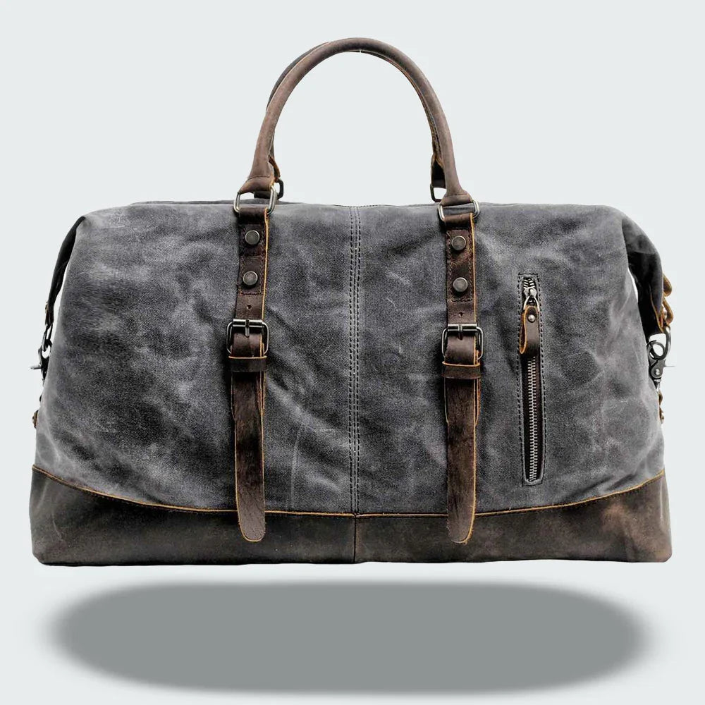 Herr casual duffelväska, slitstark canvas weekendväska med justerbara remmar för bekväm resa.