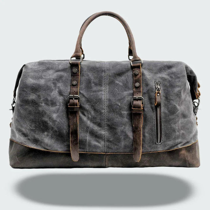 Herr casual duffelväska, slitstark canvas weekendväska med justerbara remmar för bekväm resa.