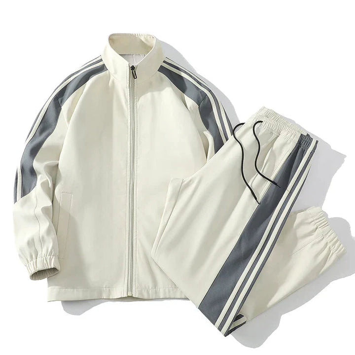 Stilrent herrar sportkläder, joggingset med dragkedja, perfekt som fritidskläder eller gymkläder.