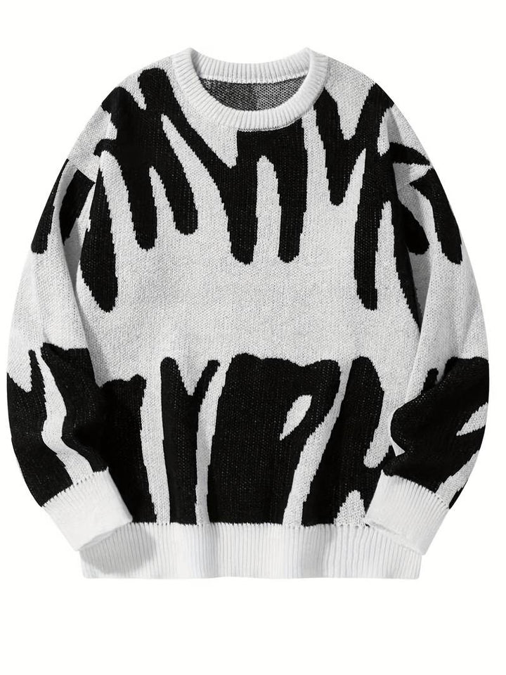 Modern herrmode: Stickad överdel, idealisk för både avslappnad och dressad stil.