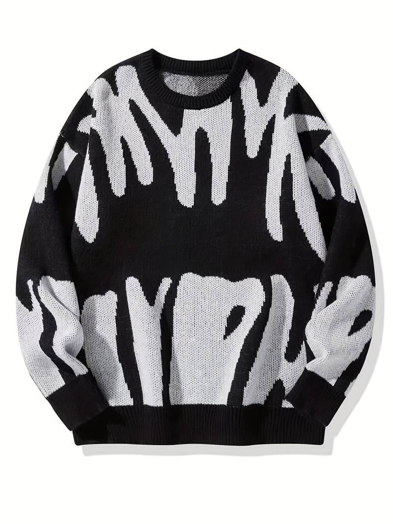 Stilren herrtröja, stickad för modern vardagsstil och aktivt herrmode.