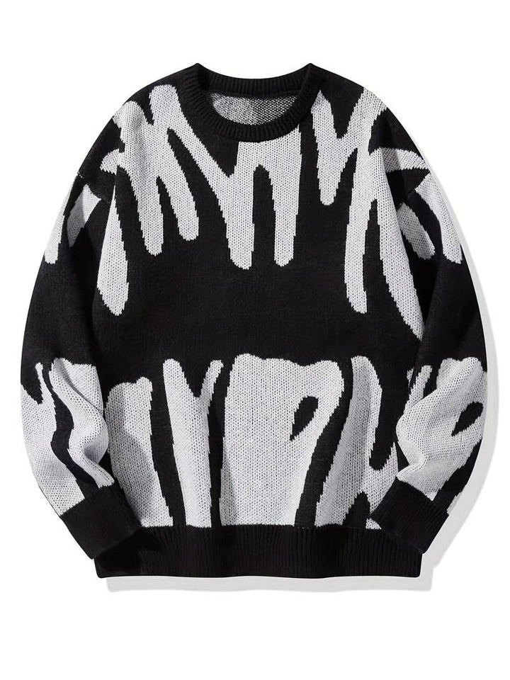 Stilren herrtröja, stickad för modern vardagsstil och aktivt herrmode.