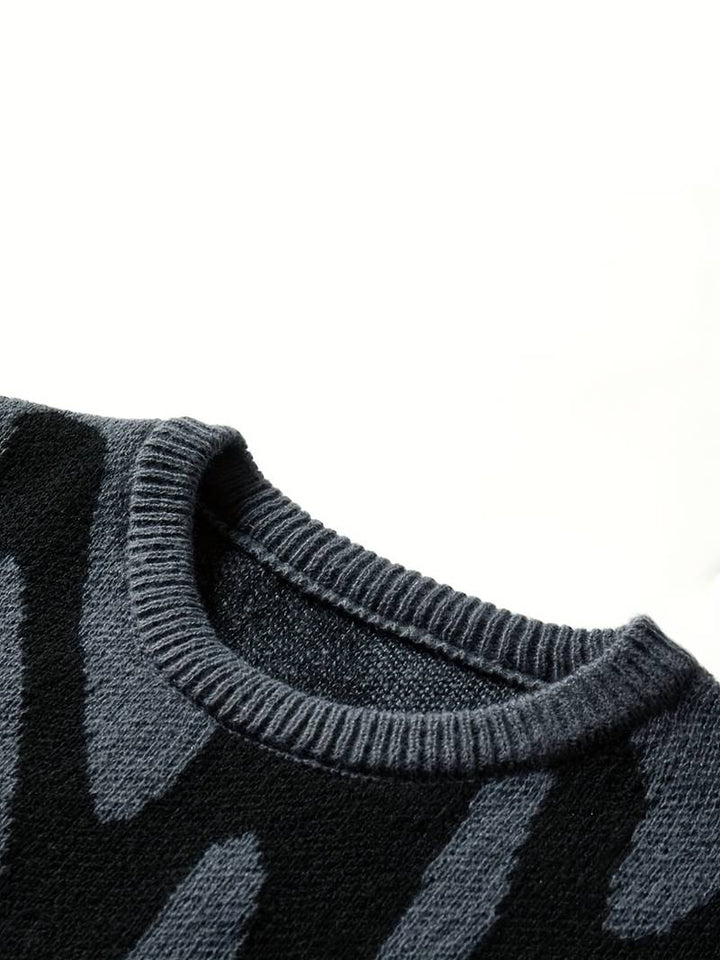 Avslappnad stickad tröja för män, stilren överdel för modern herrmode.