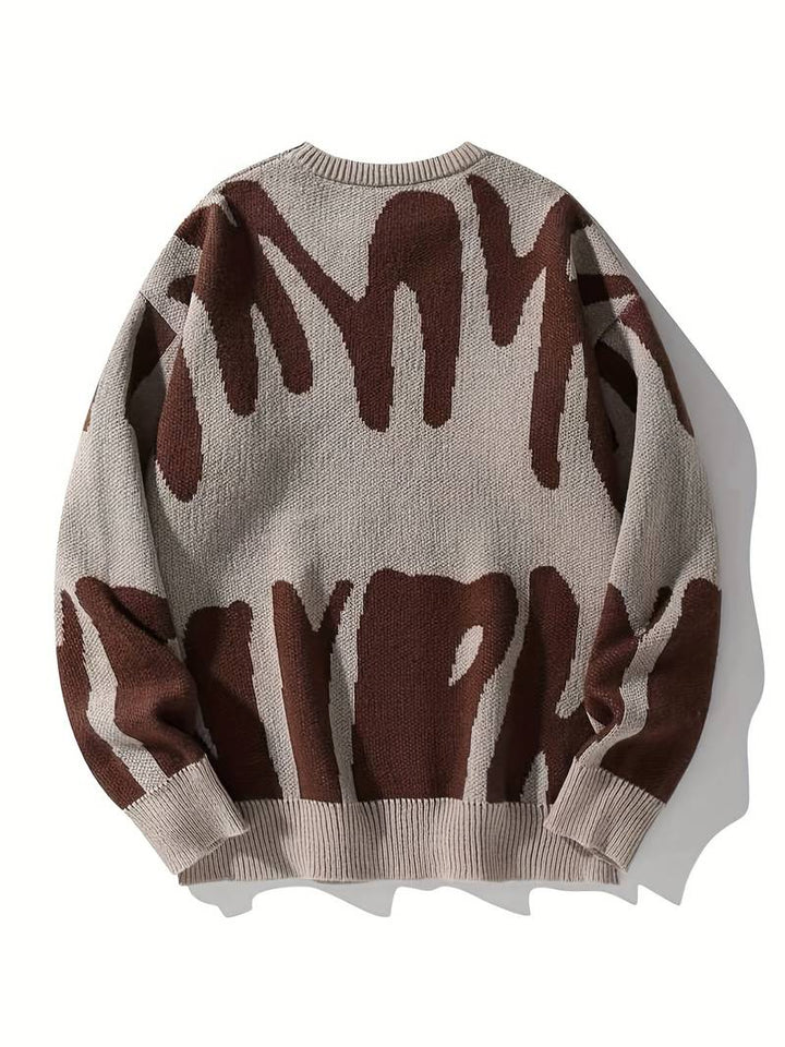 Modern stickad tröja för män, perfekt för en avslappnad och stilren look.