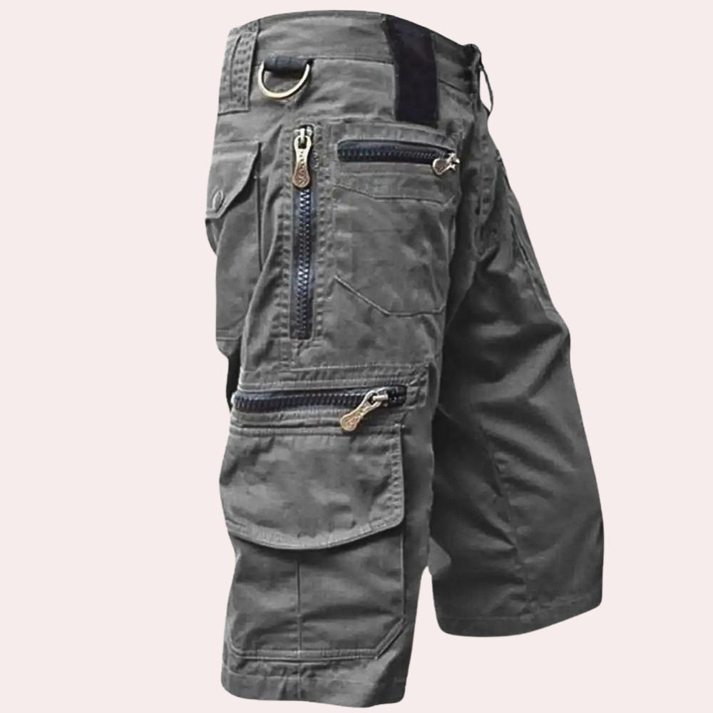 Stilrena herrars casualshorts med många fickor, bekväma fritids- och vardagsshorts.