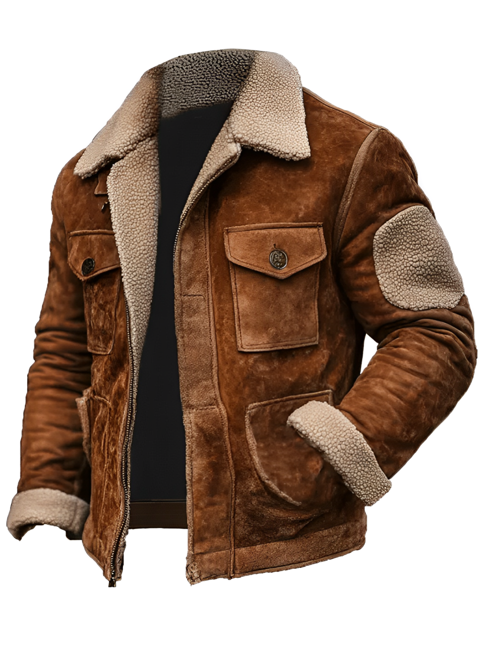 Herrars varma urban jacka i robust stil. Perfekt ytterplagg för höst- och vintermode med mysig komfort.