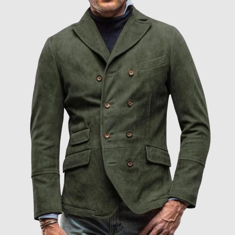 Herrblazer i klassisk vintage-stil. En tidlös mode-statement för elegant herrmode, formell eller avslappnad.