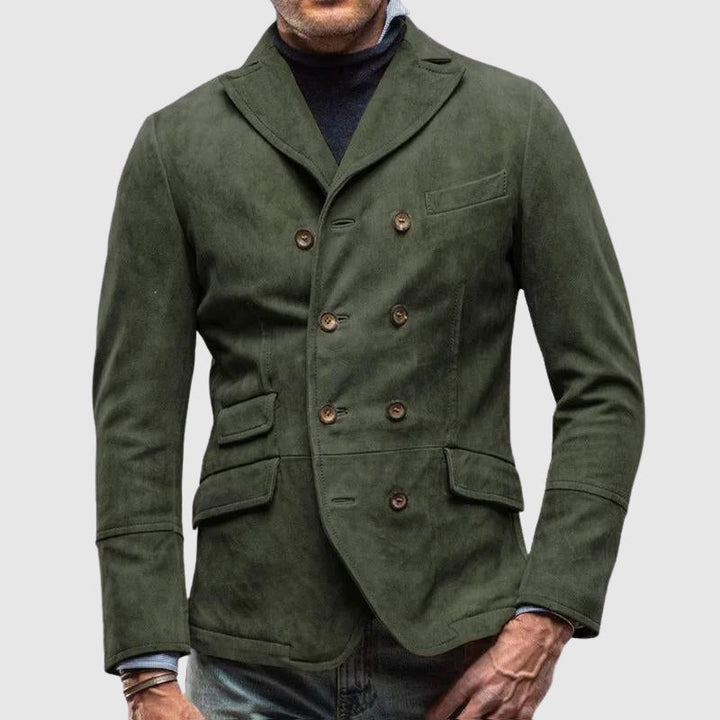 Herrblazer i klassisk vintage-stil. En tidlös mode-statement för elegant herrmode, formell eller avslappnad.