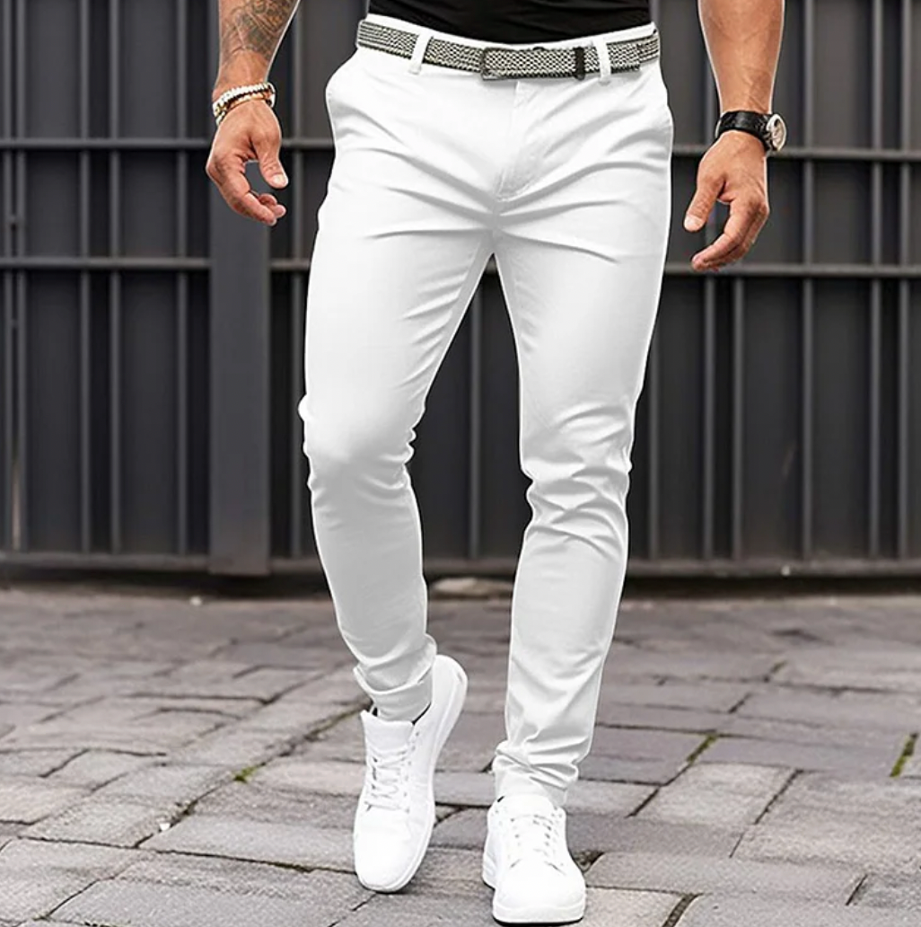 Herrbyxor, eleganta & bekväma för modern stil. Perfekta för både formella och casual tillfällen.