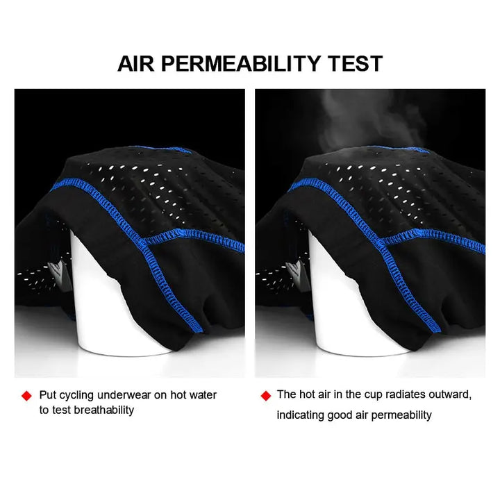 Herrcykelbyxor med ergonomisk 5D-polstring, designade för överlägsen komfort på långa cykelturer och cykling.