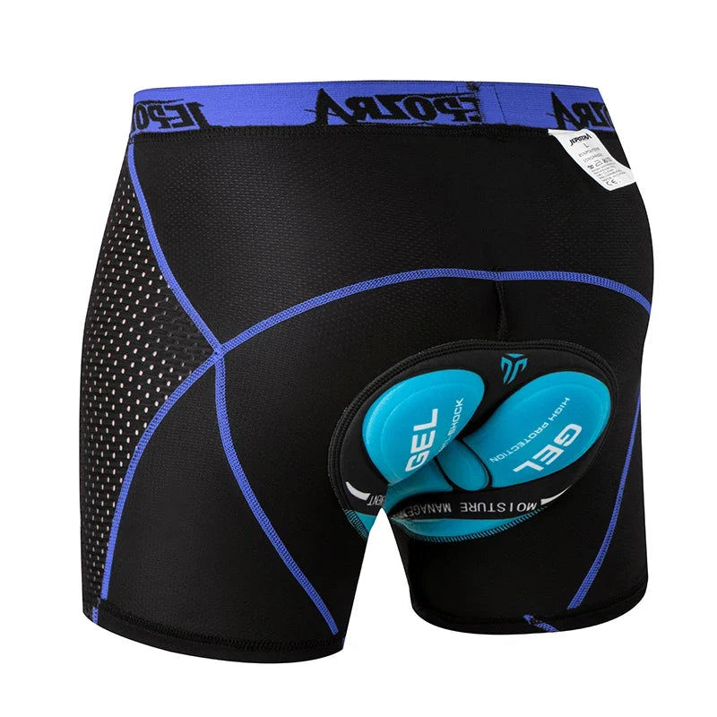 Herrcykelshorts med 4D gel pad för optimal komfort och stöd under långa cykelturer. Perfekta för landsvägscykling & MTB.