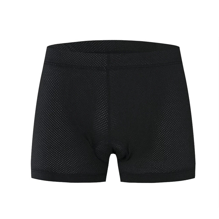 Blå herrcykelshorts med stötdämpande gelkudde, perfekta för MTB och landsvägscykling, maximal komfort.