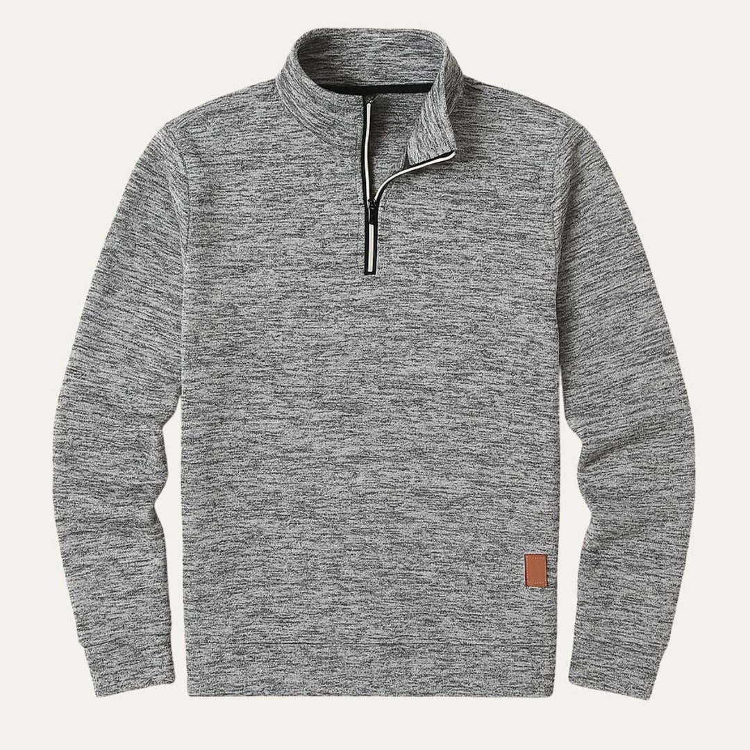 Bekväm herrfleece med halv dragkedja. Mångsidig herrtröja för höstmode och vinterkläder.