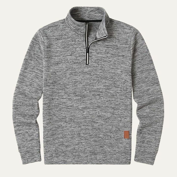 Bekväm herrfleece med halv dragkedja. Mångsidig herrtröja för höstmode och vinterkläder.