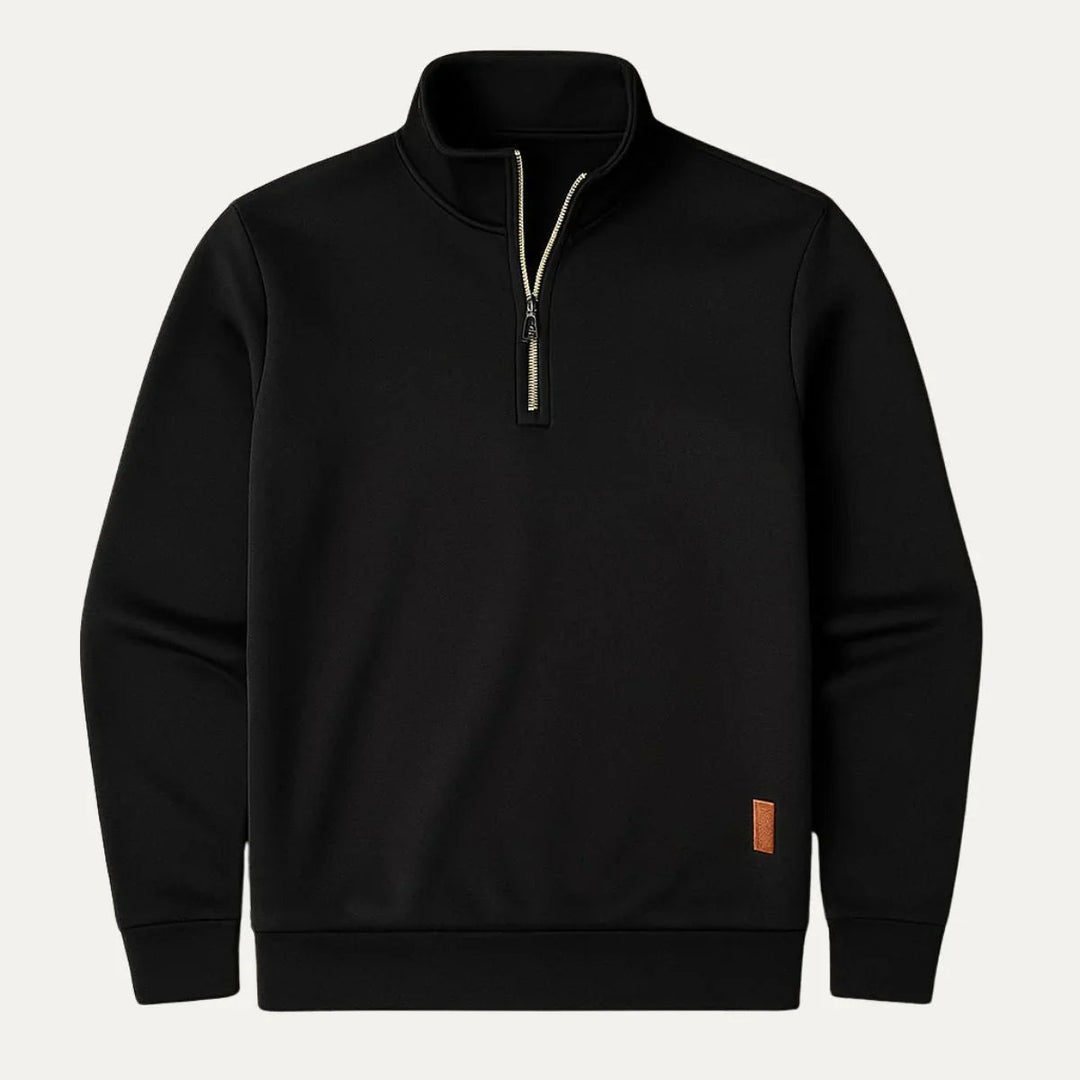 Herrfleece med halv dragkedja i modern design. Värmande och sportig herrtröja för höst och vinter.