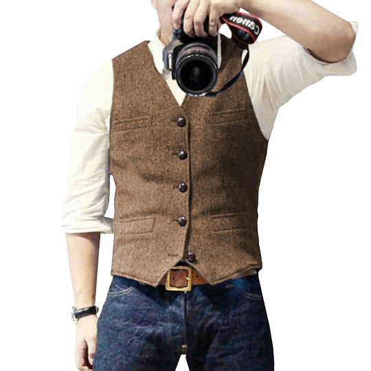 Formell eller casual herrgilet med V-hals. Lyfter din stil med modern elegans.