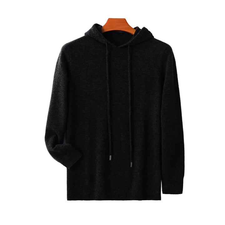 Herrhoodie i mjuk bomull med ribbad fåll och huva, perfekt för avslappnad vardagsstil.