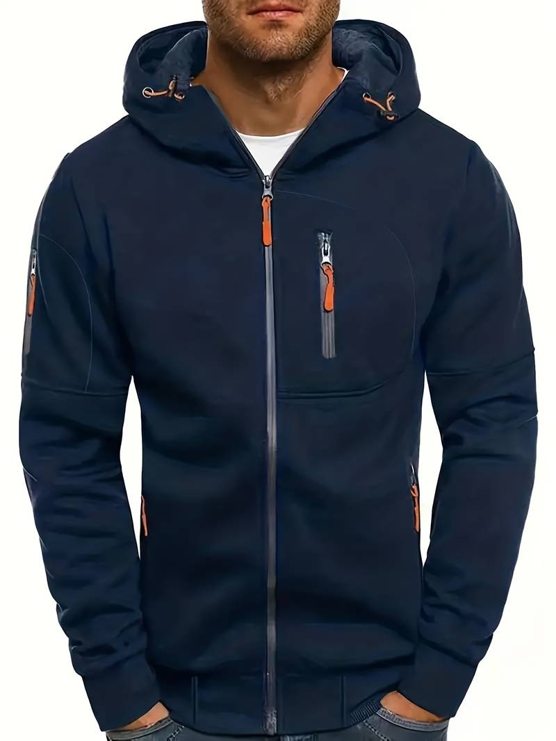 Högkvalitativ herrhoodie, bekväm och slitstark för långvarig vardagsstil.