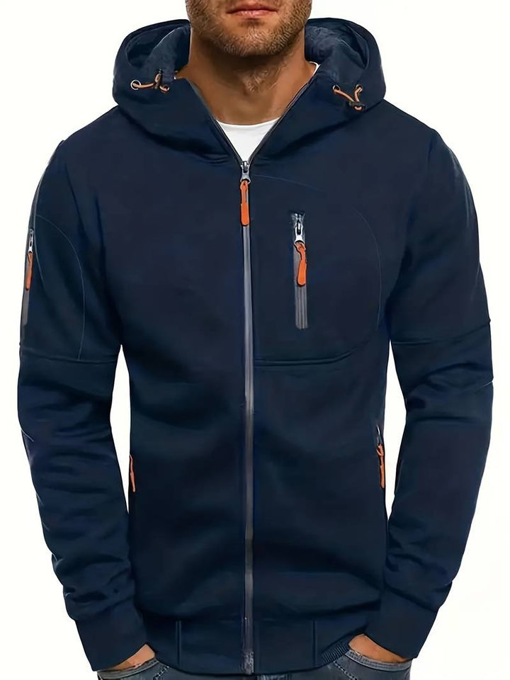 Högkvalitativ herrhoodie, bekväm och slitstark för långvarig vardagsstil.