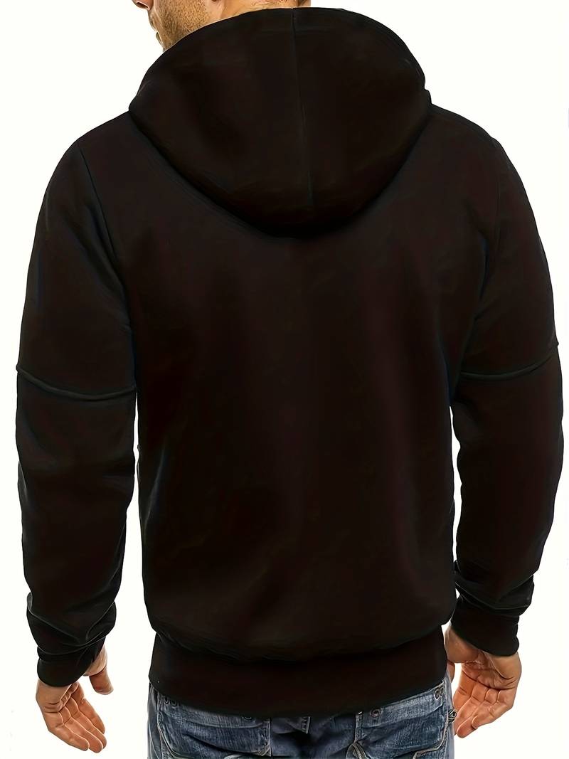 Grå herrhoodie för bekväm vardagsstil, unisex design i mjukt tyg, träningskläder.