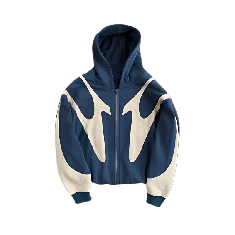 Herrhoodie med dragkedja i avslappnad stil. Bekväm ziphoodie för vardagsmode och streetkläder.