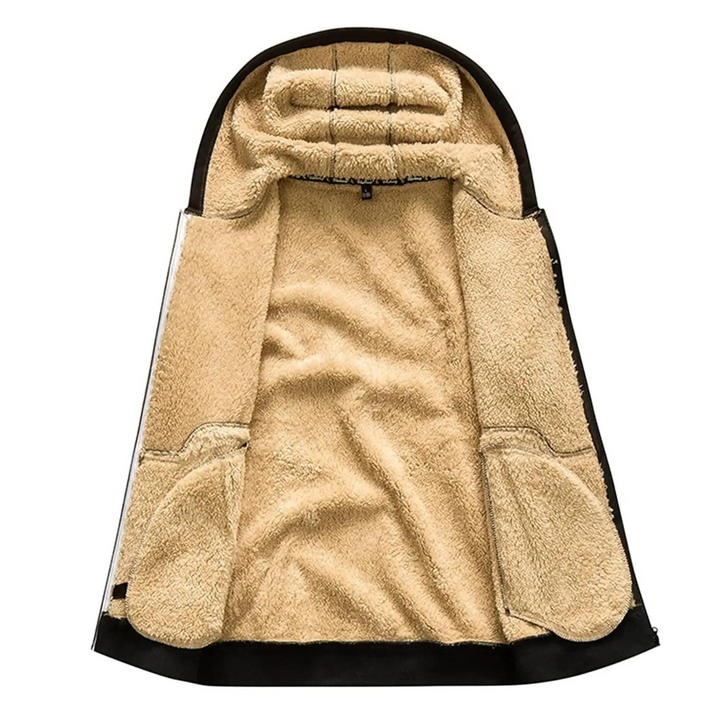 Snygg herrhoodie i vintermodell med dragkedja. Varm herrtröja för bekväm och modern look.