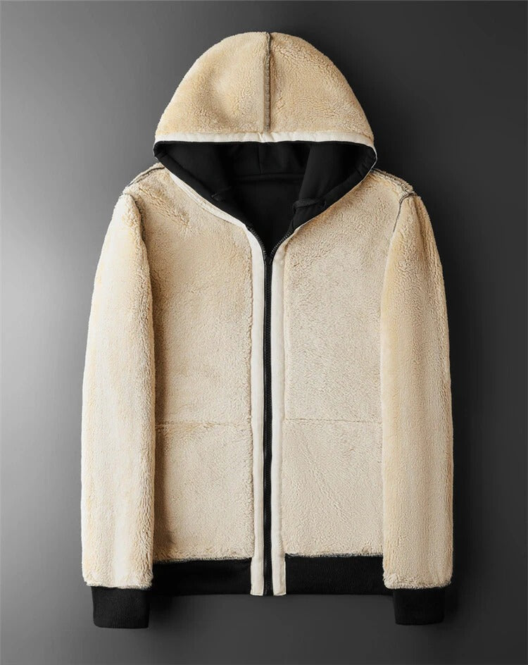 Herrhoodie för vintern med dragkedja. Varmt och casual ytterplagg som håller dig mysig.