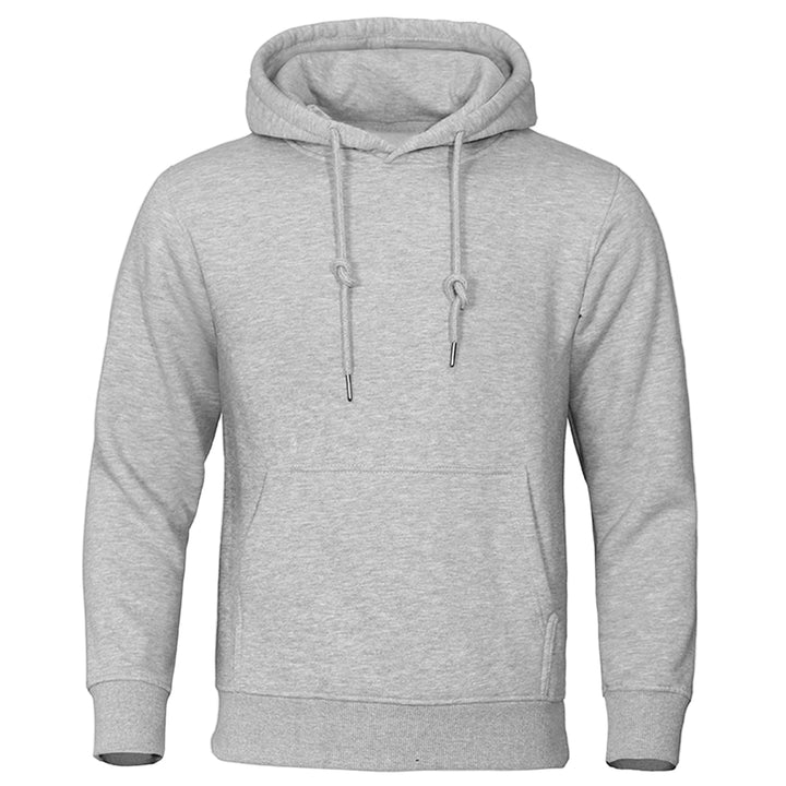 Herrhoodie med känguruficka i modern stil, perfekt för avslappnad komfort och vardagsbruk. Stilren design för fritid.