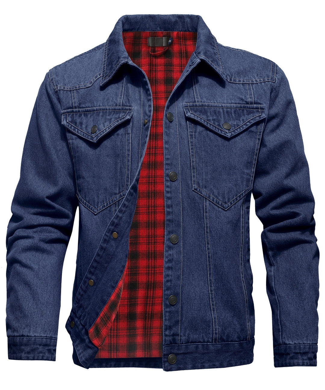 Skön vardagsjacka för herrar i tidlös denimstil. En varm och stilren höstjacka/vinterjacka för herrkläder.