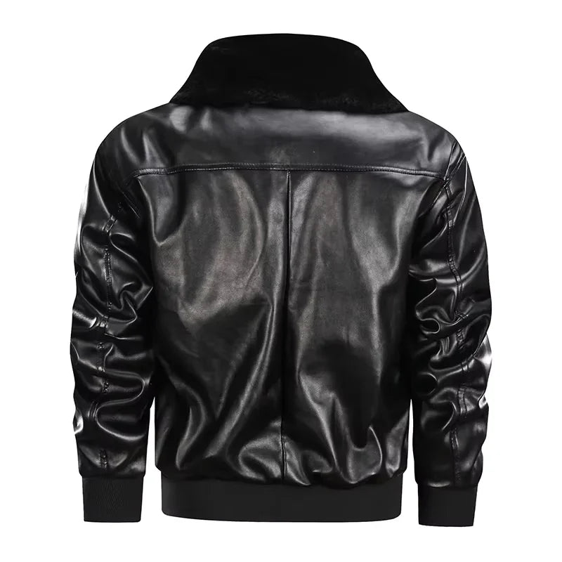 Svart herrjacka i retrostil, perfekt för vår och höst. Mångsidig casual jacka, bekväm passform herrmode.