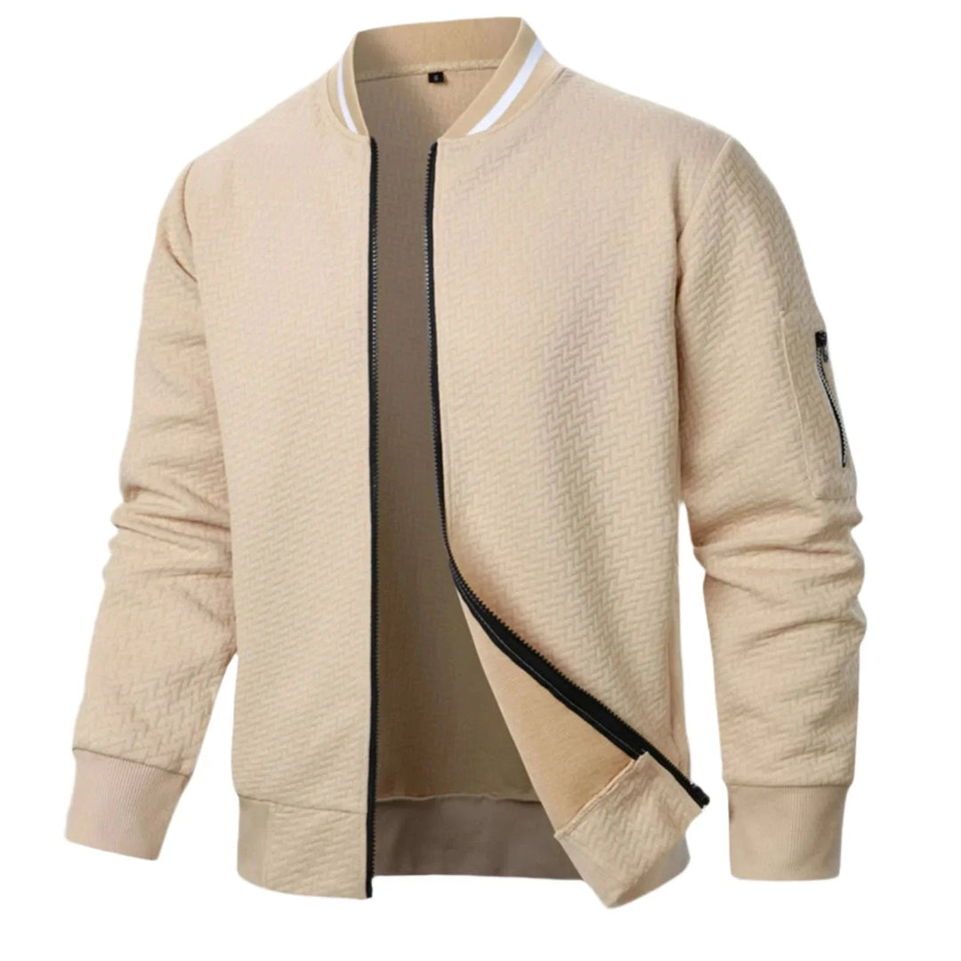Mjuk herrkofta med dragkedja, elegant design som passar alla tillfällen. Vår- & höstmode.