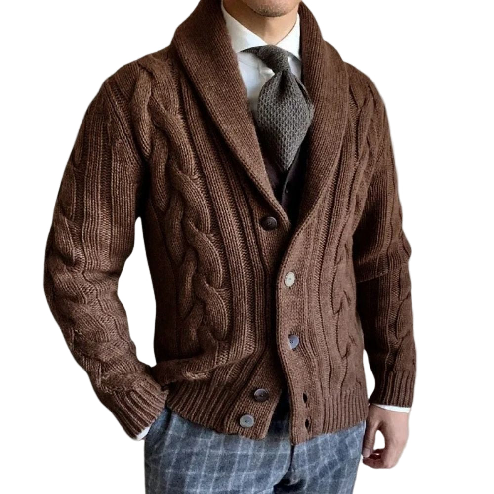 Herrkofta med slag i modern stil. Perfekt bekvämt lagerplagg för höstmode och vinter.