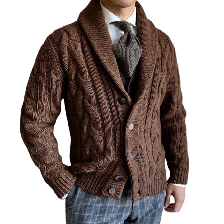 Herrkofta med slag i modern stil. Perfekt bekvämt lagerplagg för höstmode och vinter.