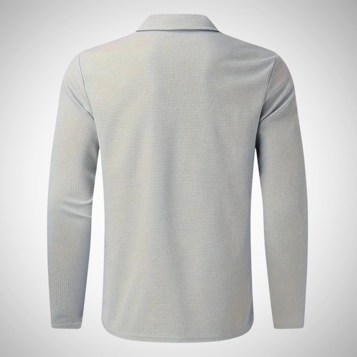 Bekväm slim fit herrkofta. Elegant cardigan för höst- och vårmode. Mångsidigt lagerpåplagg för män.